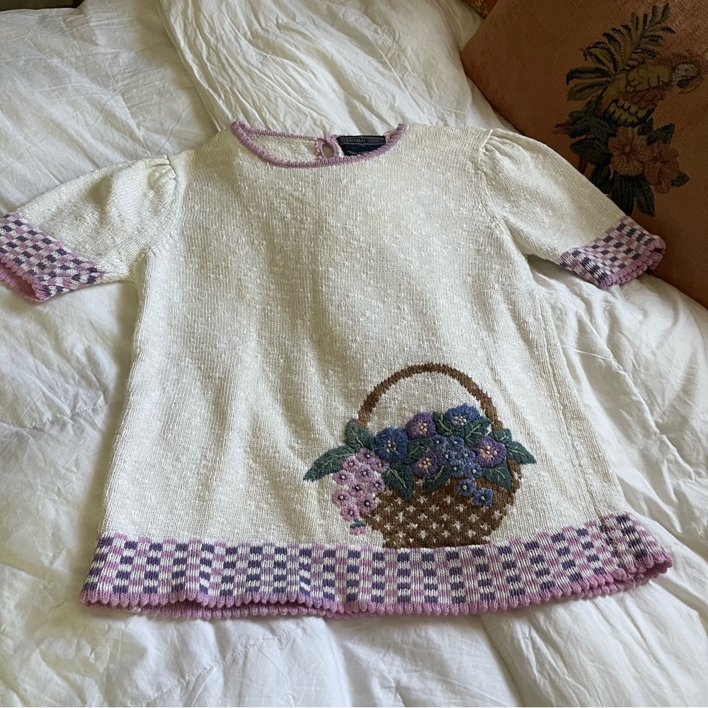 Herman Geist vintage floral sweater top